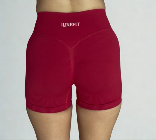 Sculpt Scrunch Shorts - Cherry