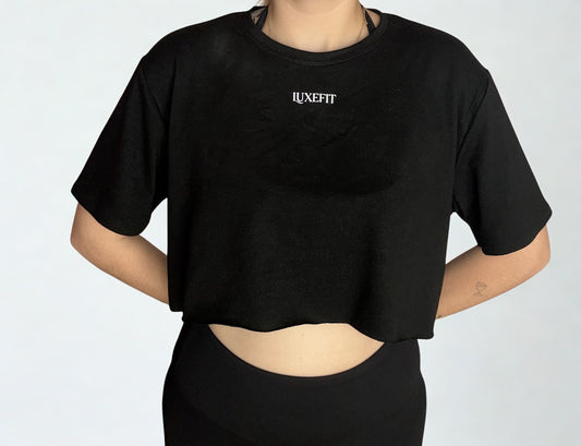 Everyday Cropped Tee - Black
