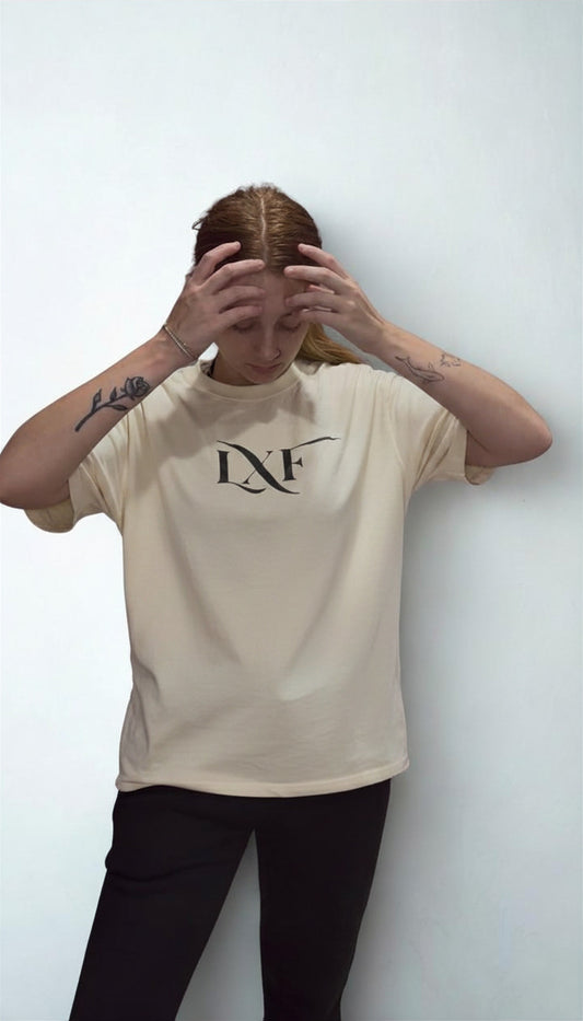 Luxefit Oversized Tee - Buttercream
